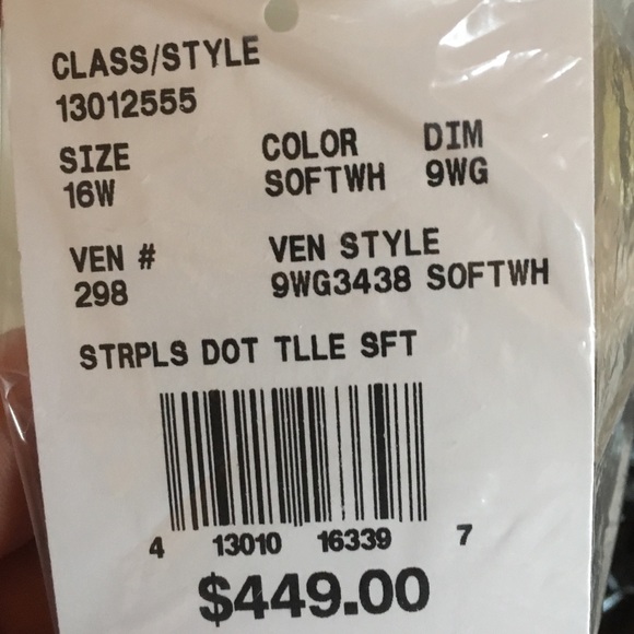 Strapless Polkadot Tulle Wedding Dress SOLD - Picture 5 of 5